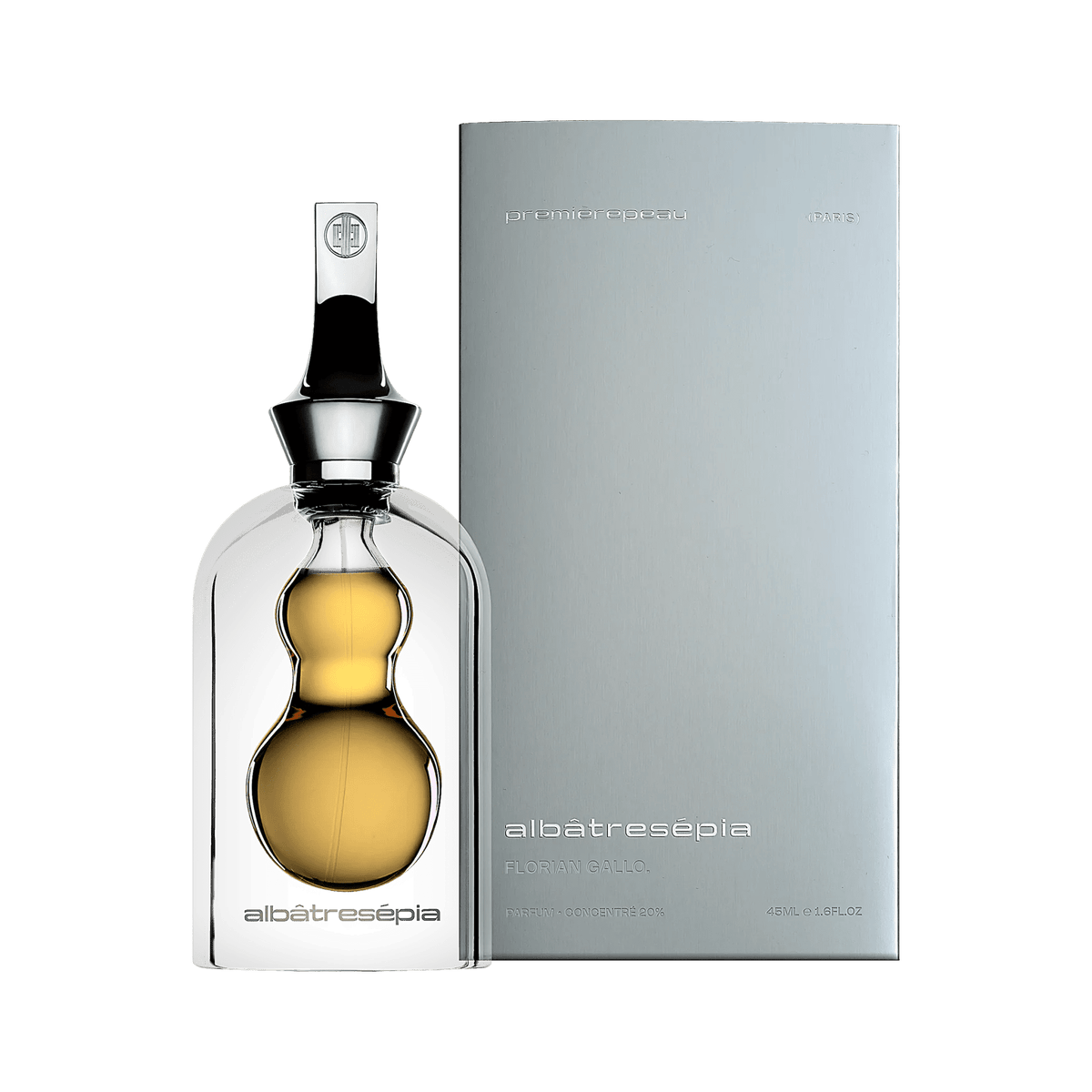 Albâtre Sépia truffle and ink extrait de parfum, 45ml flacon with recycled zamak magnetic cap