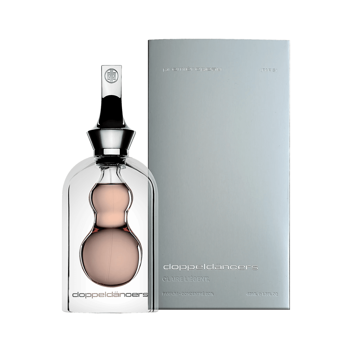 Doppel Dancers iris and skin extrait de parfum, 45ml flacon with recycled zamak magnetic cap