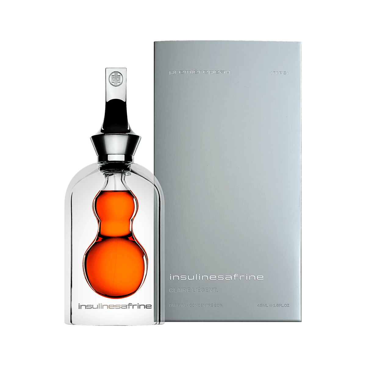 Insuline Safrine saffron and clove extrait de parfum, 45ml flacon, recycled zamak magnetic cap
