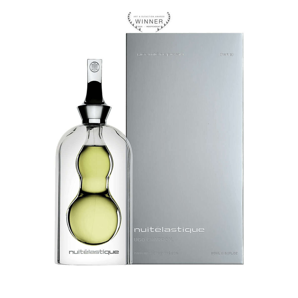 Nuit Elastique – bottle side – Premiere Peau extrait de parfum